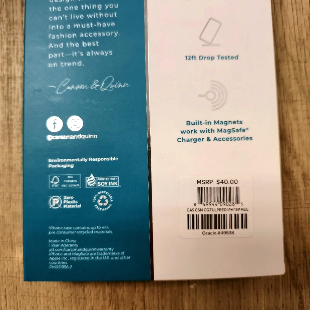 Carson & Quinn Floral Case With MagSafe, For iPhone 15 Pro